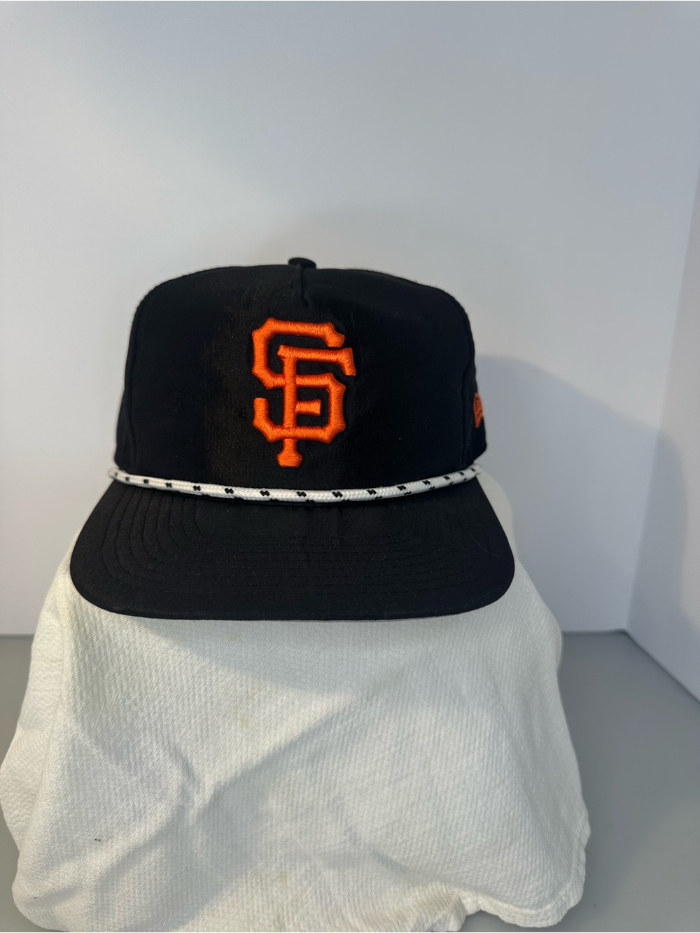 New Era Black Cap with Orange SF Logo